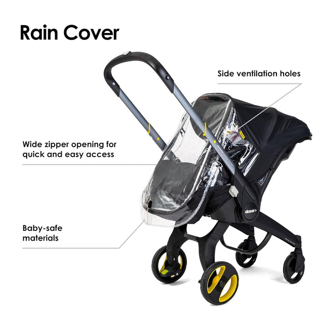 Doona Protector de Lluvia Impermeable con Ventilación (Transparente)