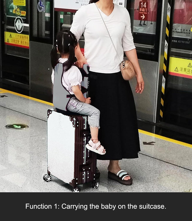 Asiento de viaje para maleta infantil con cuerda antideslizante